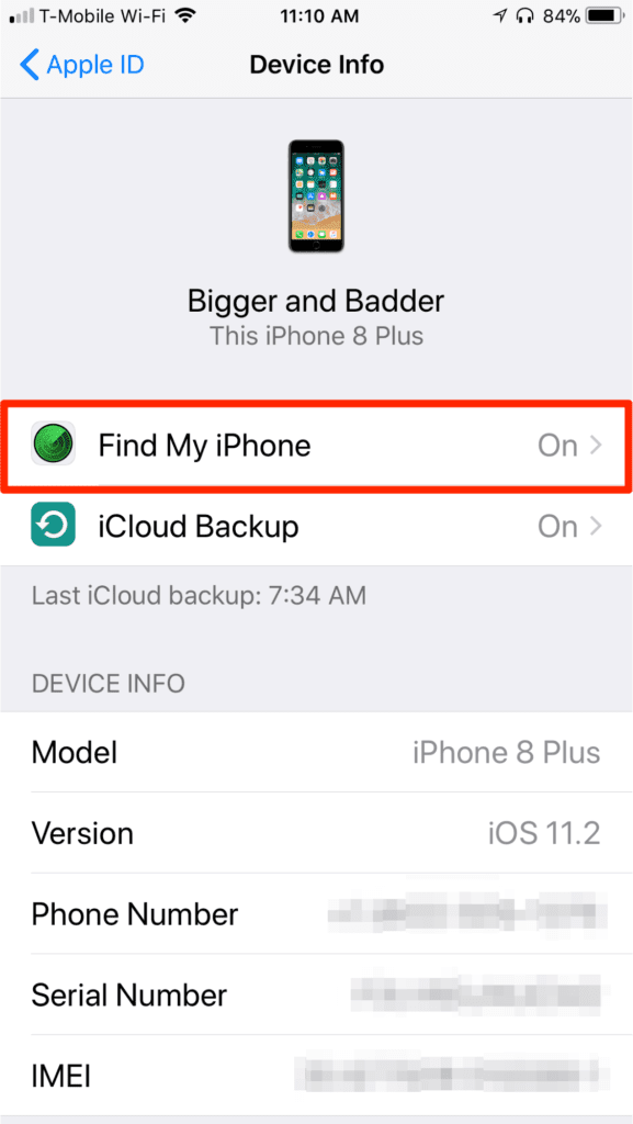 iOS 11Device Info Find My Phone