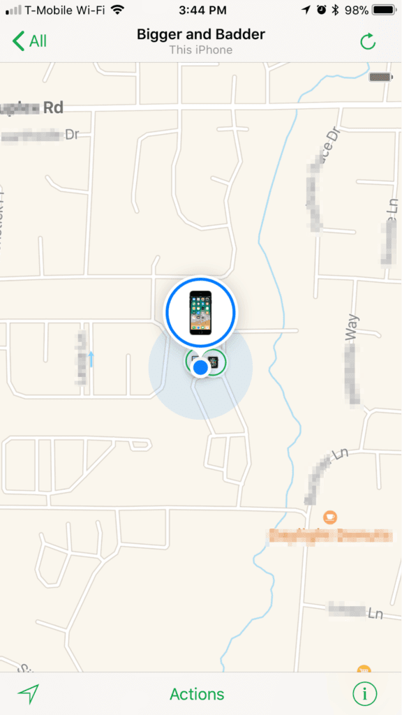 iPhone iOS 11 Find My iPhone Device Location Map